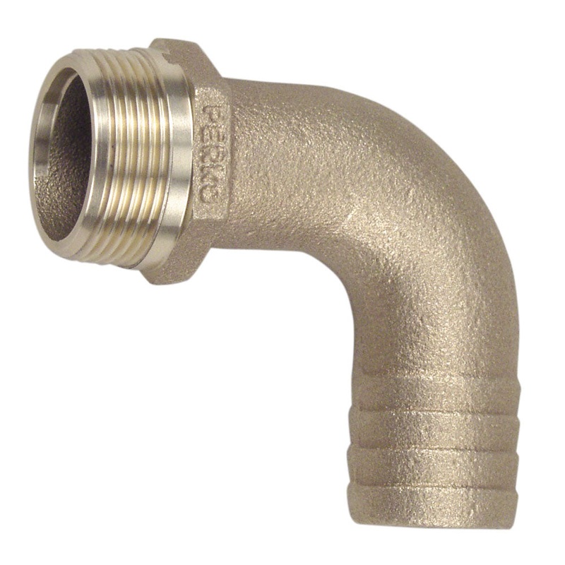 Perko 2 Pipe to Hose Adapter 90 degree Bronze MADE IN THE USA [0063009PLB]