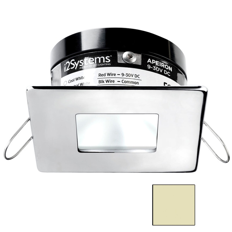 i2Systems Apeiron A503 3W Spring Mount Light – Square/Square – Warm White – Polished Chrome Finish [A503-14CBBR]
