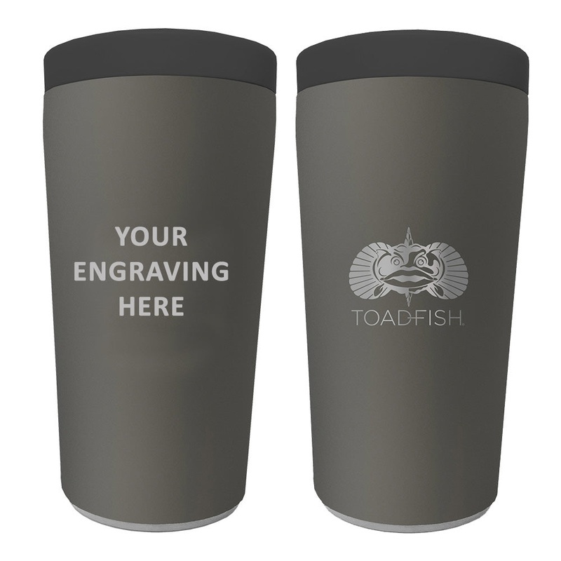 Toadfish Custom Engraved Non-Tipping Can Cooler 2.0 – Graphite (MINIMUM ORDER QUANTITY OF 25) [TF5006]