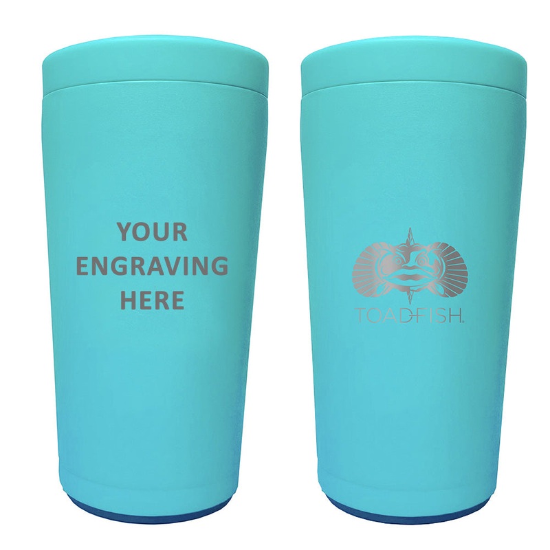 Toadfish Custom Engraved Non-Tipping Can Cooler 2.0 – Teal (MINIMUM ORDER QUANTITY OF 25) [TF5004]