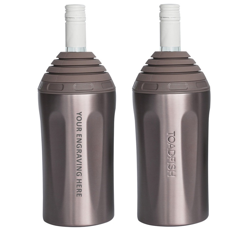 Toadfish Custom Engraved Stainless Steel Wine Chiller – Rose Gold (MINIMUM ORDER QUANTITY OF 25) [TF1110]