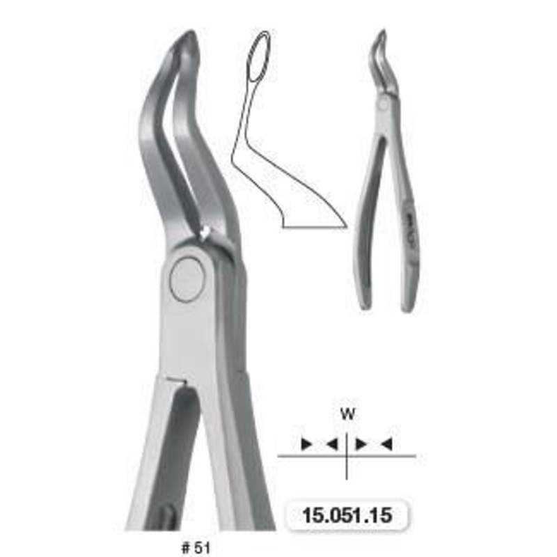 Extraction Forceps, Upper Roots EXLOG (15.051.15)