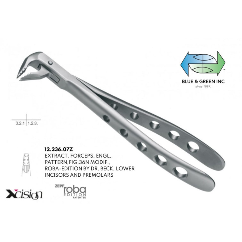 Roba Extraction Forceps Lower Incisors, Canines and Premolars (12.236.07Z)