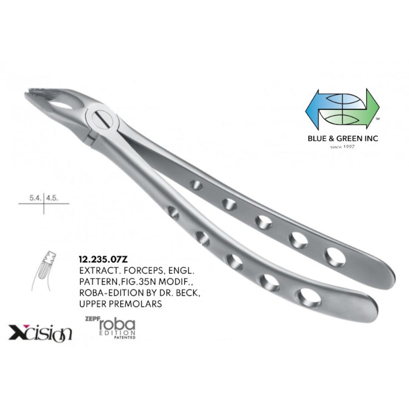 Roba Extraction Forceps, Upper Premolars (12.235.07Z)