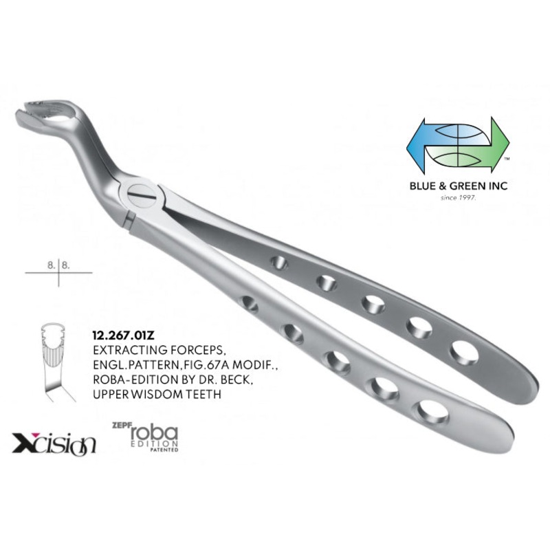 Roba Extraction Forceps, Upper Wisdom Teeth (12.267.01Z)