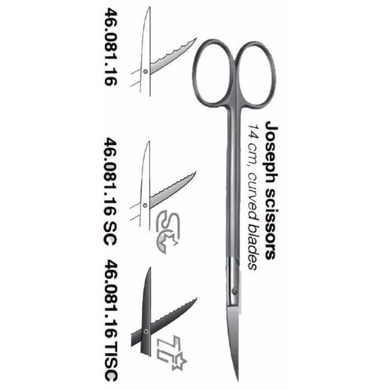 Joseph Scissors 14cm, Curved blades (46.081.16)