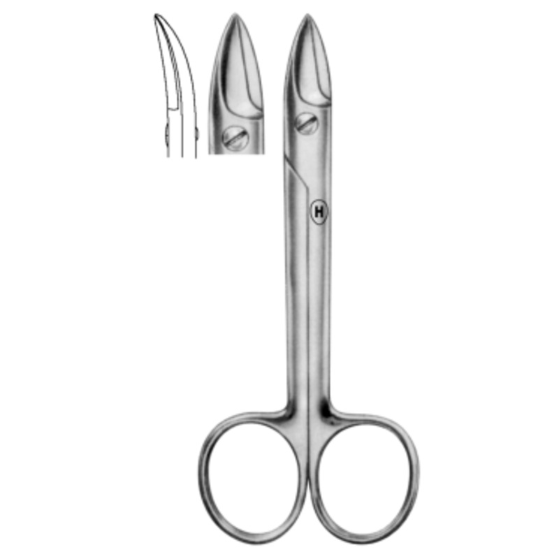 Bee Bee Crown and Collar Scissors, Curved, Saw Edge (HSB 651-10)