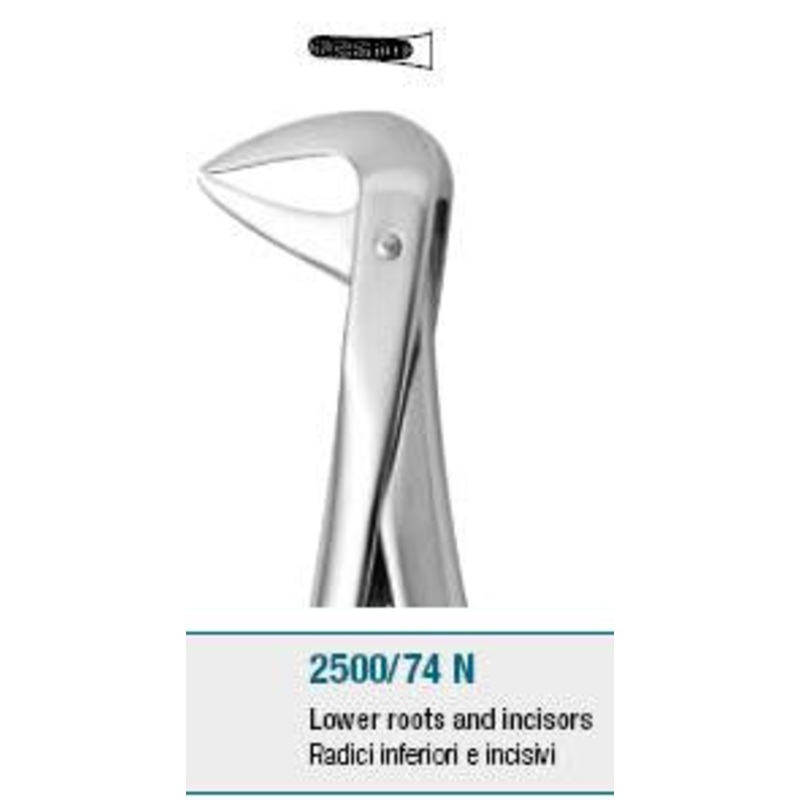 Extraction Forceps, Lower Roots and Incisors (2500/74 N)