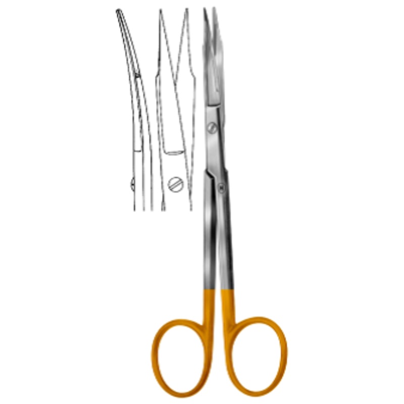Goldman Fox, Gum Scissors, TC, Curved (HSB 303-13)