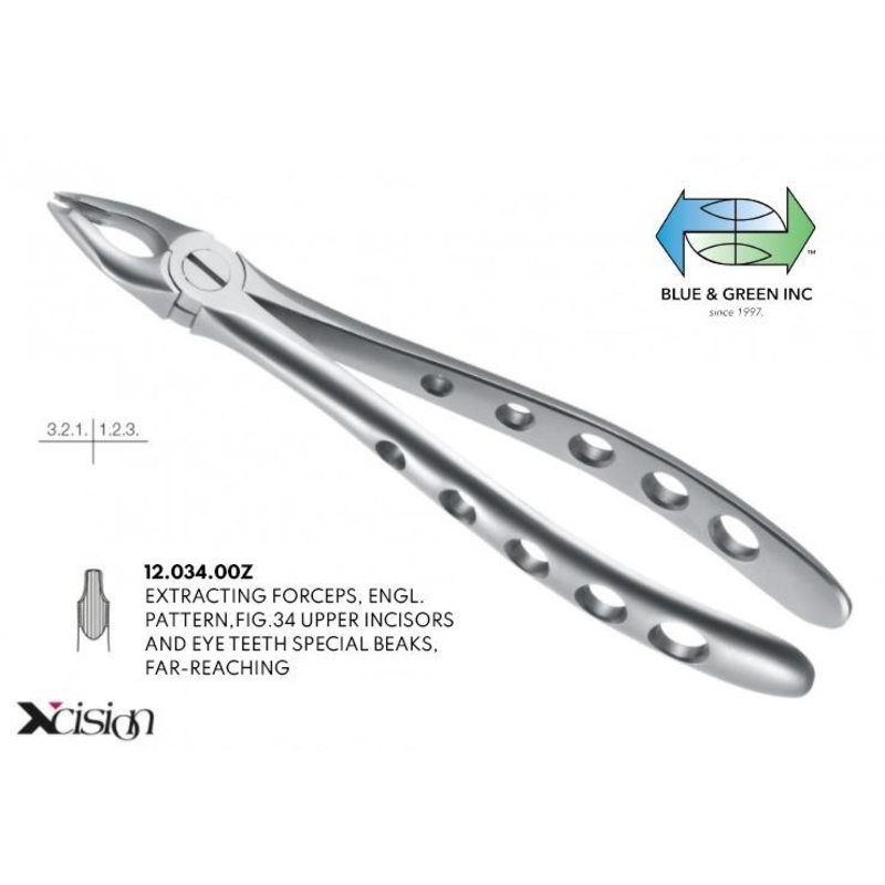 Roba Extraction Forceps, Upper Canine & Incisors (12.034.00Z)