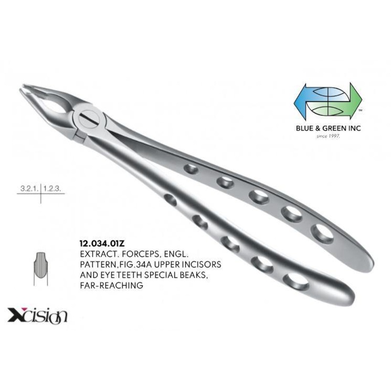 Roba Extraction Forceps, Upper Canine & Incisors (12.034.01Z)
