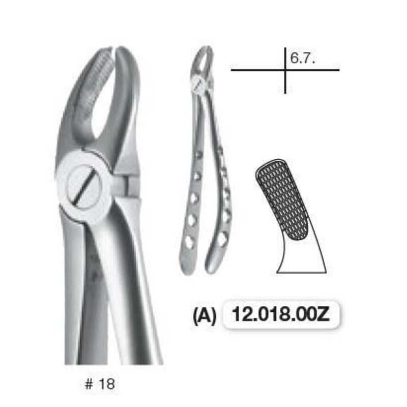 Roba Extraction Forceps, Upper Molars, Right (12.018.00Z)