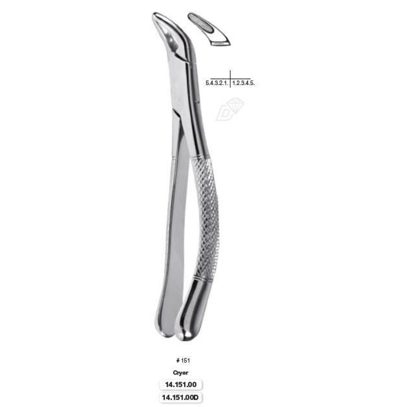 Cryer Extraction Forceps, Upper (14.151.00)