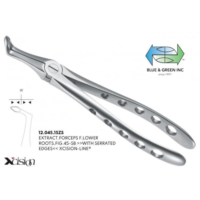 Extraction Forceps, Lower Root and Broken Teeth (12.045.15ZS)