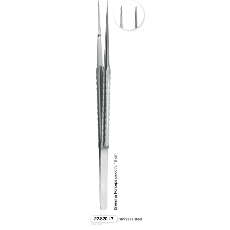 Micro Dressing Forceps 18cm w/ Diamond Coating (22.820.17)