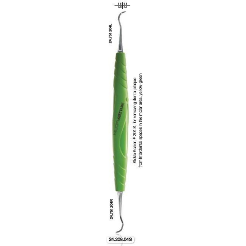 Sickle Scaler, Bionik handle with interchangeable tips (24.208.04S)