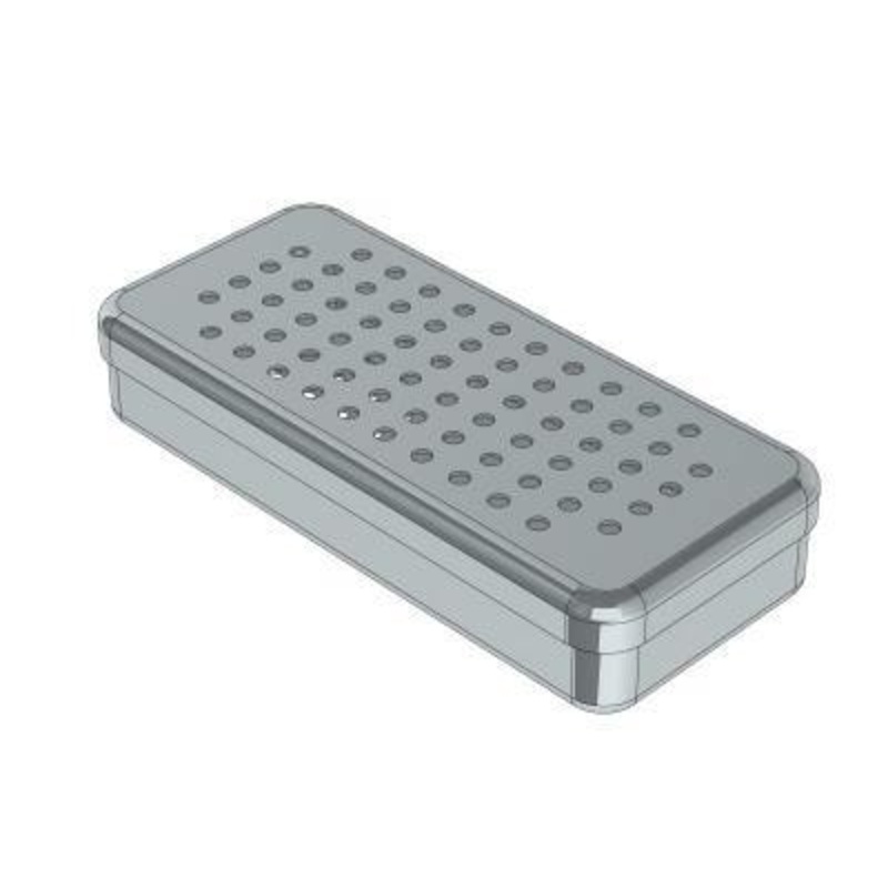 Stainless Steel Box – 17 x 7 x 3 cm perforated (185014)