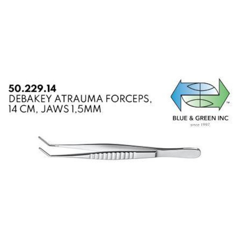 DeBakey Atraumatic Forceps, 14cm, jaws 1.5mm (50.229.14)