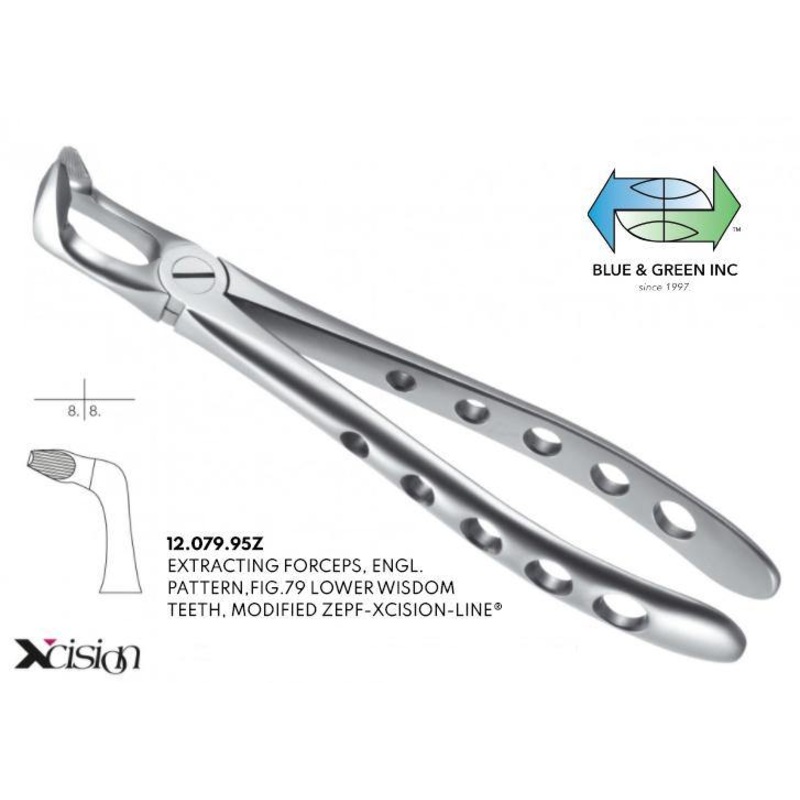 Extraction Forceps, Lower wisdom teeth (12.079.95Z)