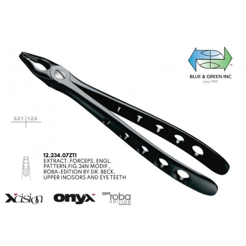 Onyx Roba Forceps, Upper Incisors and Eye Teeth (12.234.07ZTI)