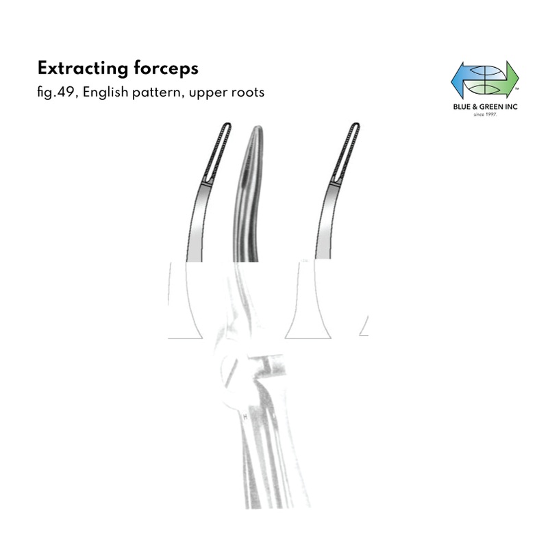 Extracting forceps, English Pattern, Upper Roots (HSA 014-49)