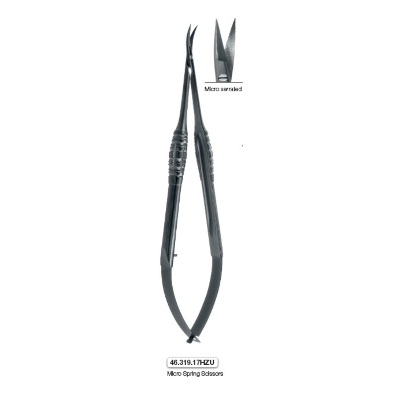 Micro Spring scissors, with touch grip handle (46.319.17HZU)