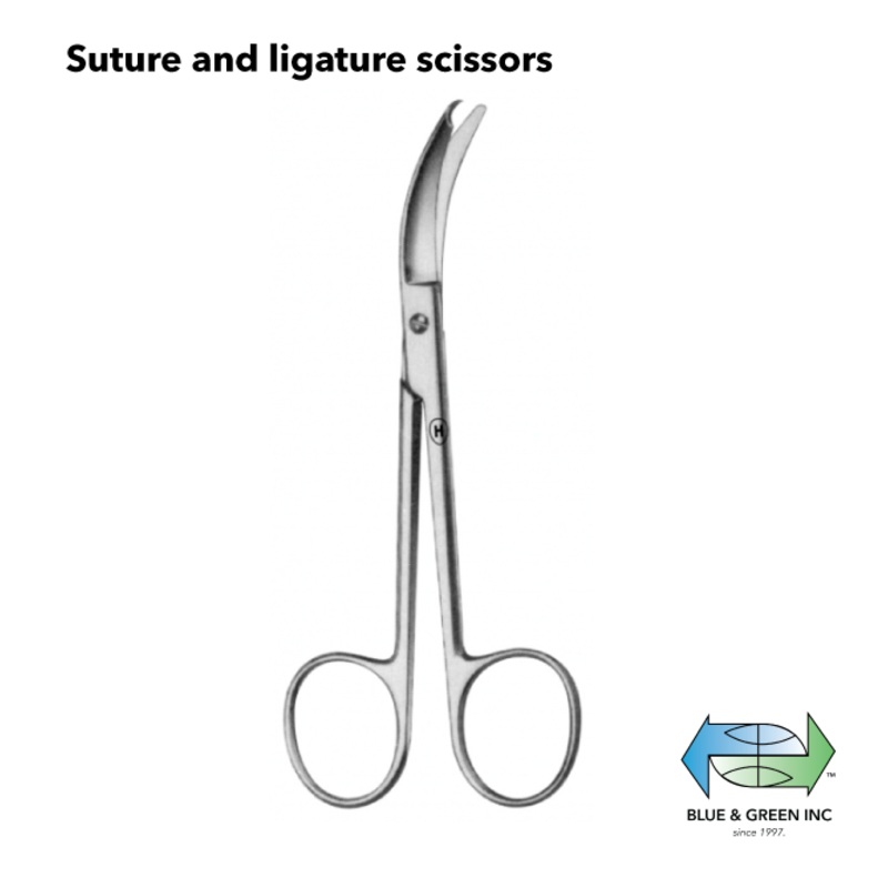 Spencer Suture and ligature scissors Curved (HSB 283-12)