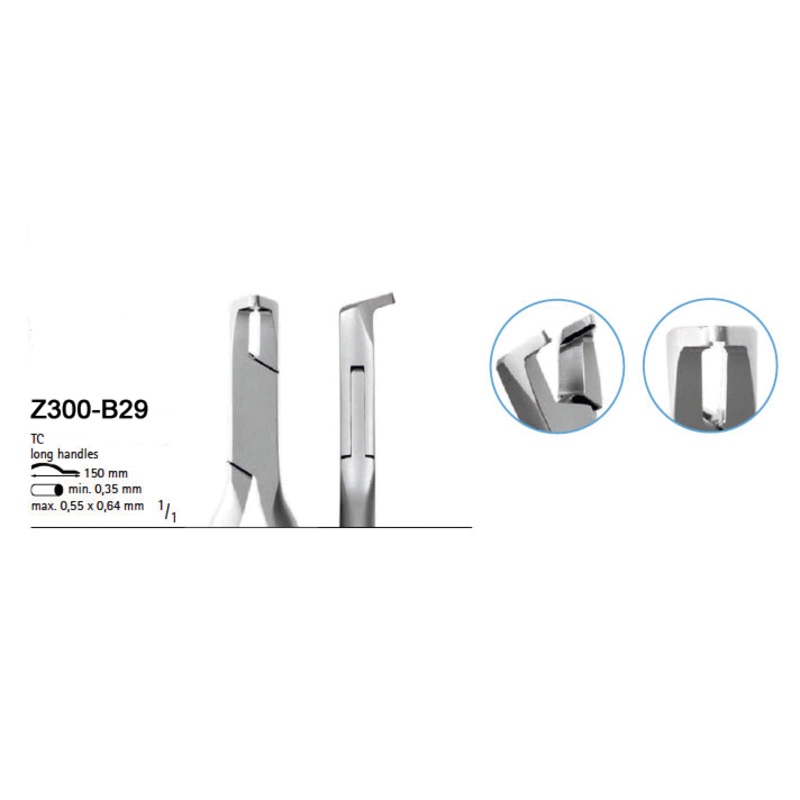 Ligature Distal End Cutting Forceps with safety hold, TC (Z300-B29)