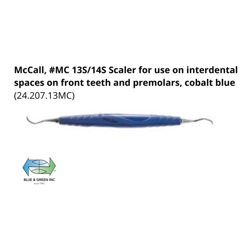 McCall # MC 13S/14S, Scaler for use on interdental spaces on front teeth and premolars (24.207.13MC)