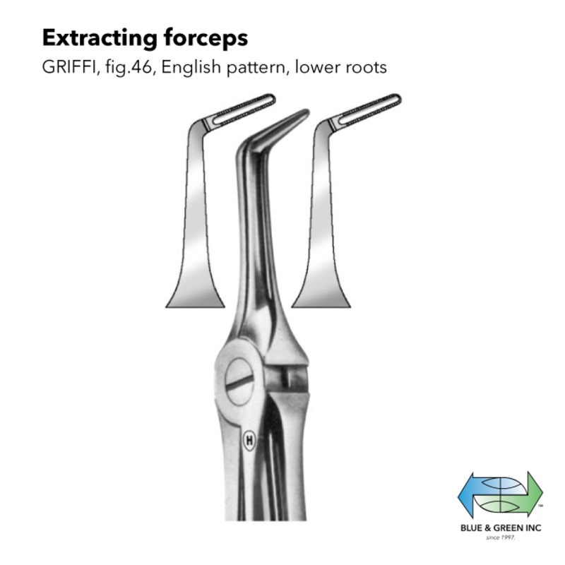 Root Extracting forceps lower (HSA 154-46)