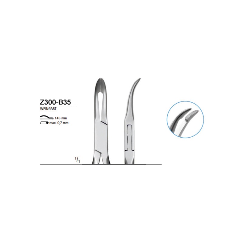 Weingart Flatt Forceps, Slender (Z300-B35)