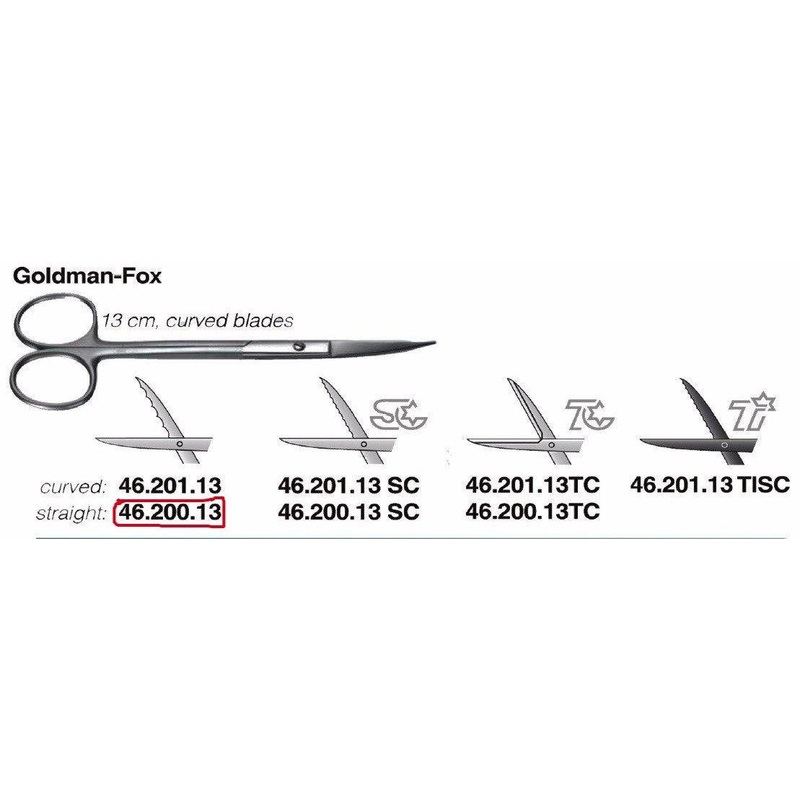 Goldman-Fox Scissors, 13cm, Curved (46.200.13)
