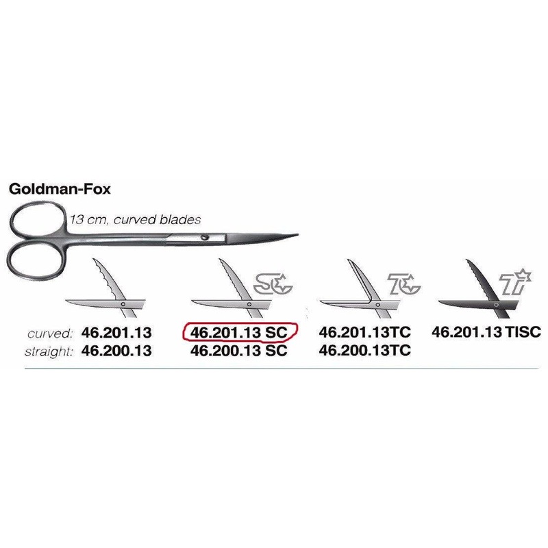 Goldman-Fox Scissors, 13cm, Curved (46.201.13SC)