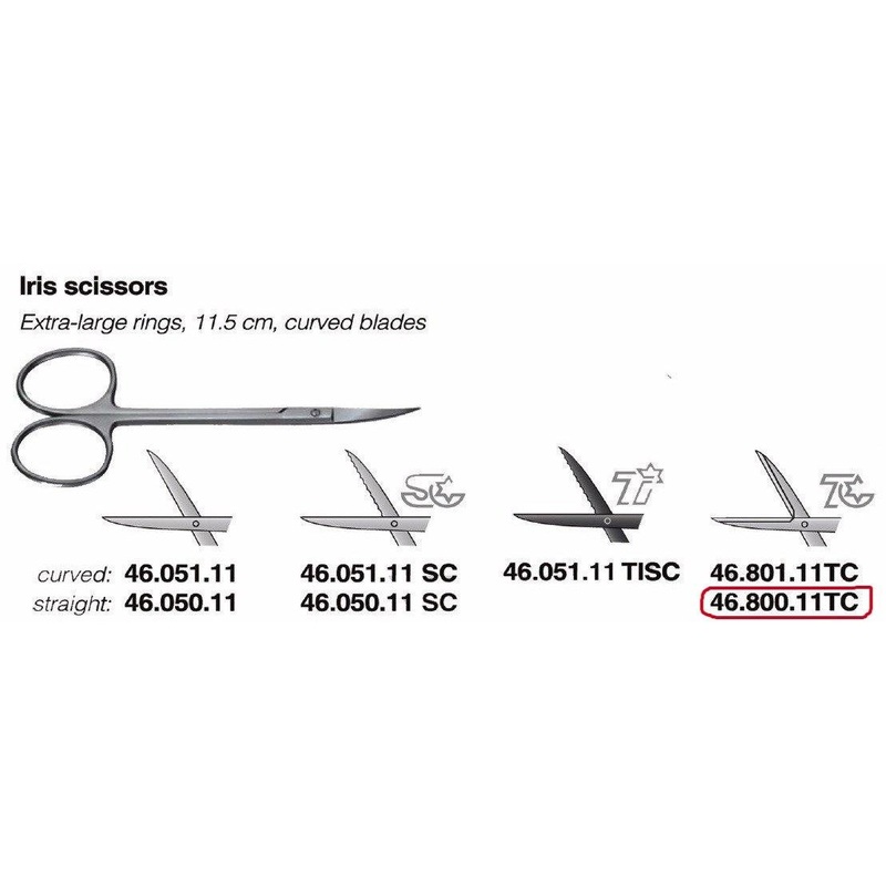 Iris Scissors, straight, TC 46.800.11TC