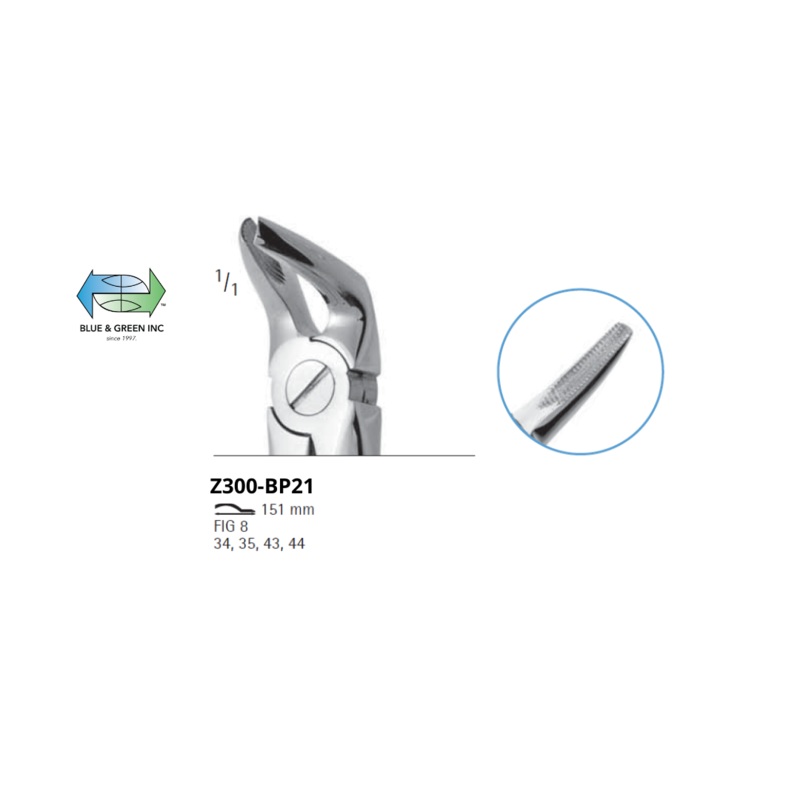 Lower Premolar and Incisor Universal Forceps Z300-BP21