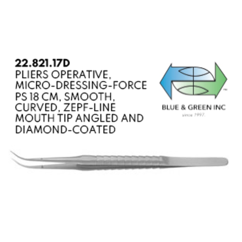 Micro Dressing Forceps 18cm w/ Diamond Coating (22.821.17D)