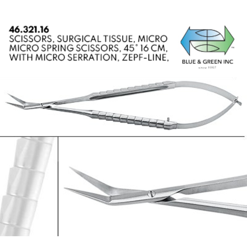 Micro Scissors w/ Spring (46.321.16TISC)