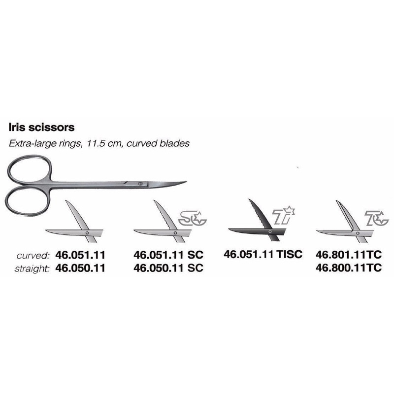 Iris Scissors, Curved or Straight (46.050.11 & 46.051.11)